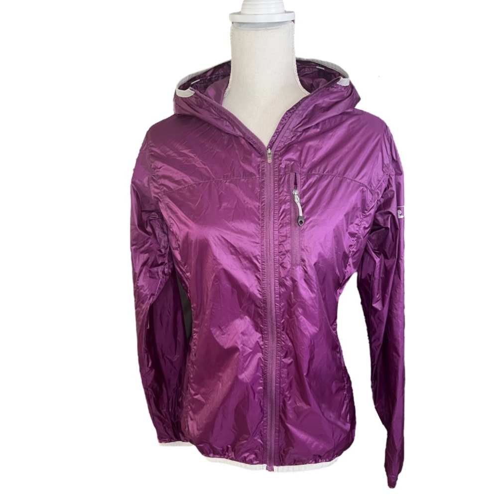 Eastern Mountain Sports Purple Ski Jacket with Hood and Water-Resistant Fabric
